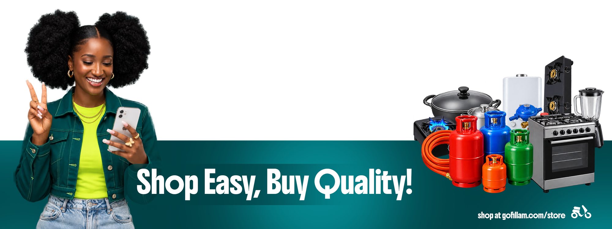 Shop easy, buy quality — cylinders, cookers, hoses, regulators and the fittings that go with them, from the GoFillAm store at gofillam.com/store